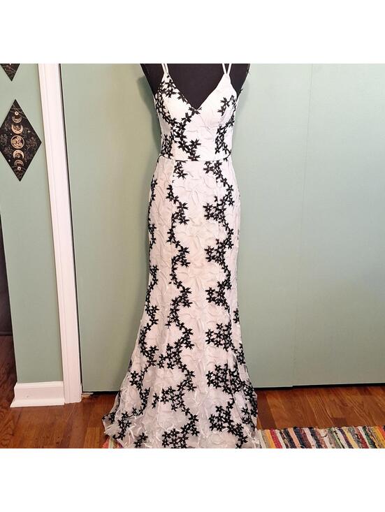 My Michelle Dresses & Skirts - My Michelle Black And White Long Cocktail Dress Size 5